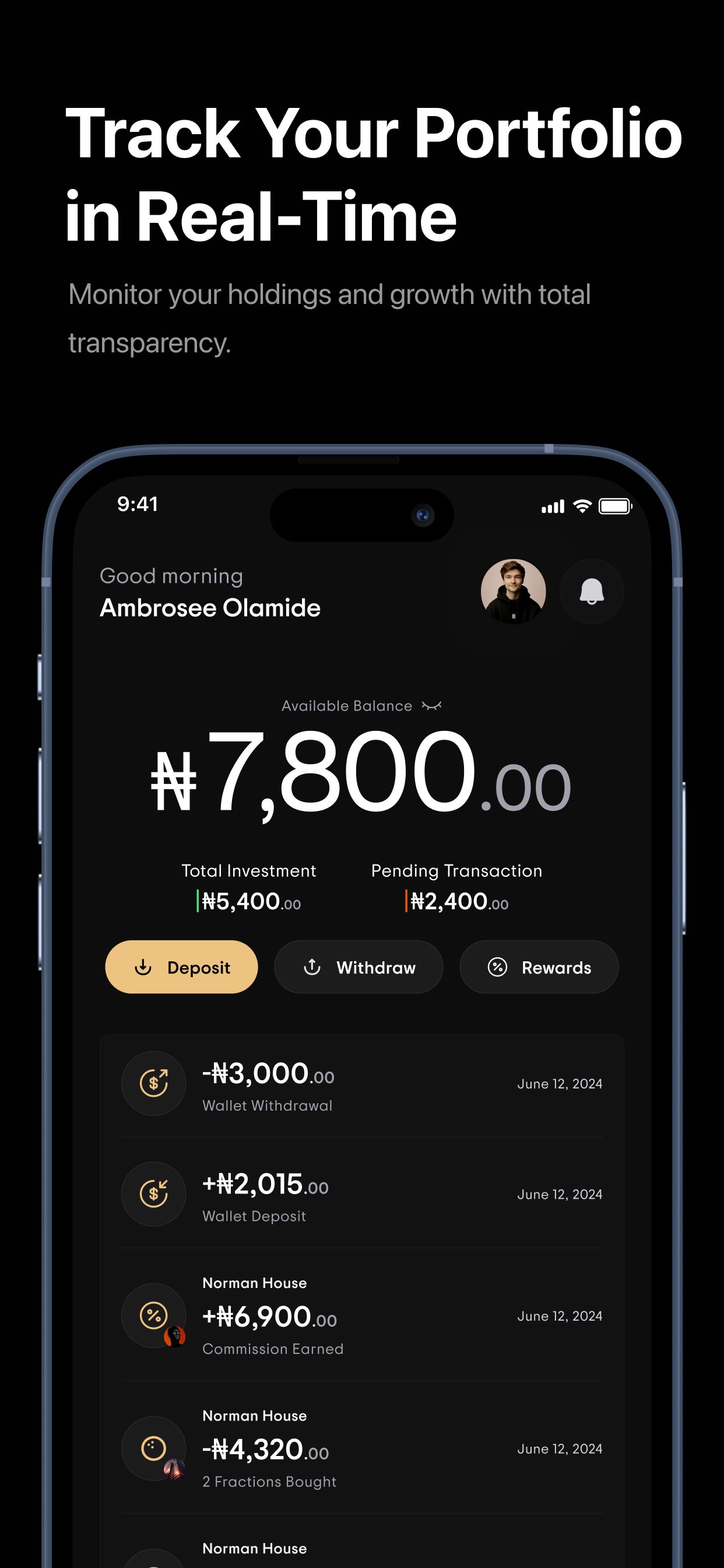 Gidi Fraction real estate listings screen